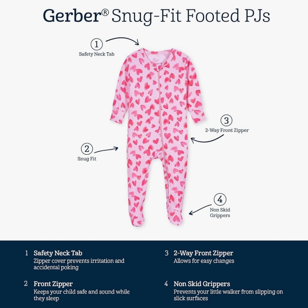 Gerber buttery soft viscose pajama 6-9m